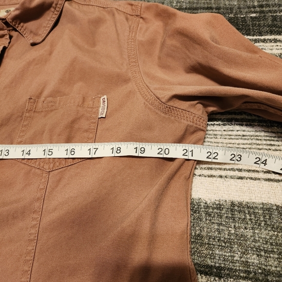 Dri-Duck womens salmon color workwear work shirt L button down - Picture 7 of 8